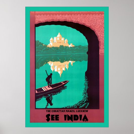 Bekijk India ~ Vintage Travel Poster (Voorkant)