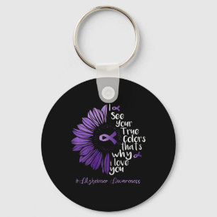 Bekijk jouw echte kleur Alzheimerheimer Sunflower Sleutelhanger