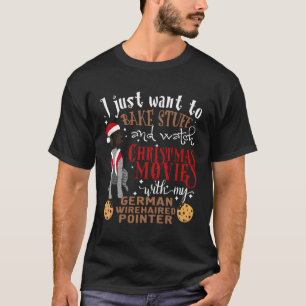 Bekijk kerstfilms met mijn Duitse Wirehaired P T-shirt