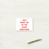 BEKIJK ME IN DE JUISTE RICHTING POST-IT® NOTES (Op bureau)