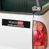 Bekijk me op YouTube (Basic) Bumpersticker (Op Truck)