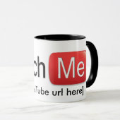 Bekijk me op YouTube (Basic) Mok (Voorkant rechts)