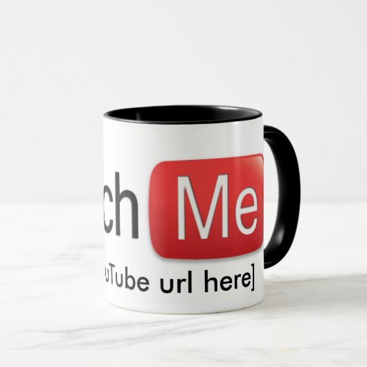 Bekijk me op YouTube (Basic) Mok (Voorkant rechts)