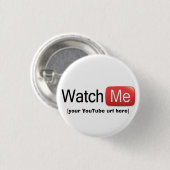 Bekijk me op YouTube (Basic) Ronde Button 3,2 Cm (Voorkant /achterkant)