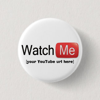 Bekijk me op YouTube (Basic) Ronde Button 3,2 Cm