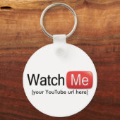 Bekijk me op YouTube (Basic) Sleutelhanger (Voorkant)