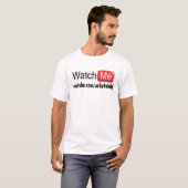 Bekijk me op YouTube (Basic) T-shirt (Voorkant volledig)