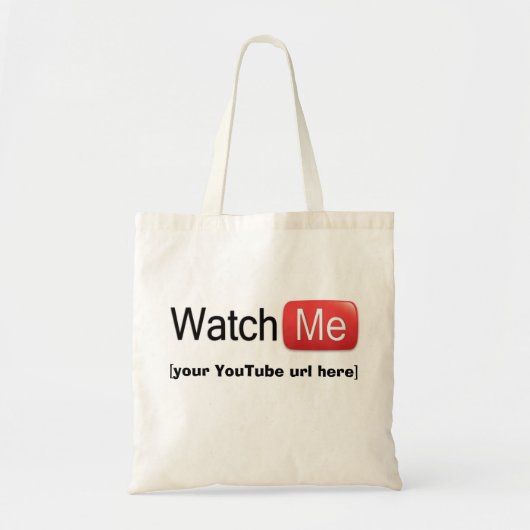 Bekijk me op YouTube (Basic) Tote Bag (Voorkant)