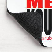 Bekijk me op YouTube | Modern (donker) Muismat (Hoek)