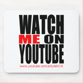 Bekijk me op YouTube | Modern (donker) Muismat