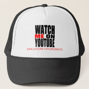 Bekijk me op YouTube   Modern (donker) Trucker Pet