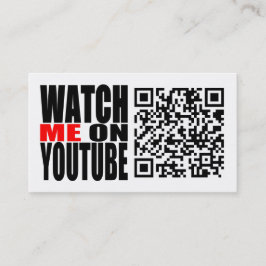 Bekijk me op YouTube | Modern (donker) Visitekaartje