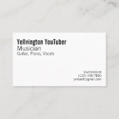 Bekijk me op YouTube | Modern (donker) Visitekaartje (Achterkant)