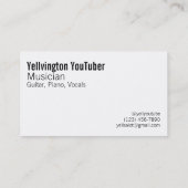 Bekijk me op YouTube | Modern (donker) Visitekaartje (Achterkant)