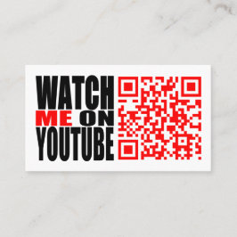Bekijk me op YouTube | Modern (donker) Visitekaartje