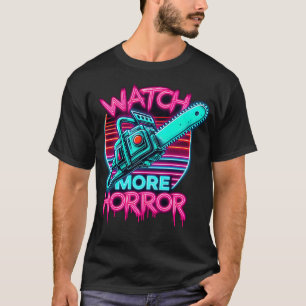 Bekijk meer Horror Retro Synthwave Kettingzaag Hor T-shirt