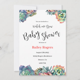 Bekijk mij groeien Baby shower Invitation Kaart