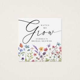 Bekijk mij Groeien Bloom Vrijgezellenfeest Favorie Vierkante Visitekaartjes