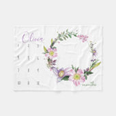 Bekijk mij groeien - Flower Photo prop waterverf Fleece Deken (Voorkant (Horizontaal))