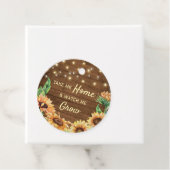 Bekijk mij groeien rustieke zonnebloem Baby shower Bedankjes Labels (In situ)