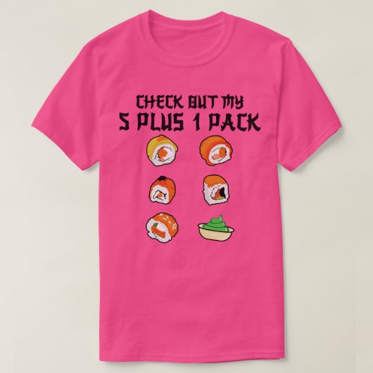 Bekijk mijn 6 pack 5+1 pakket Sushi T-shirt (Design voorkant)