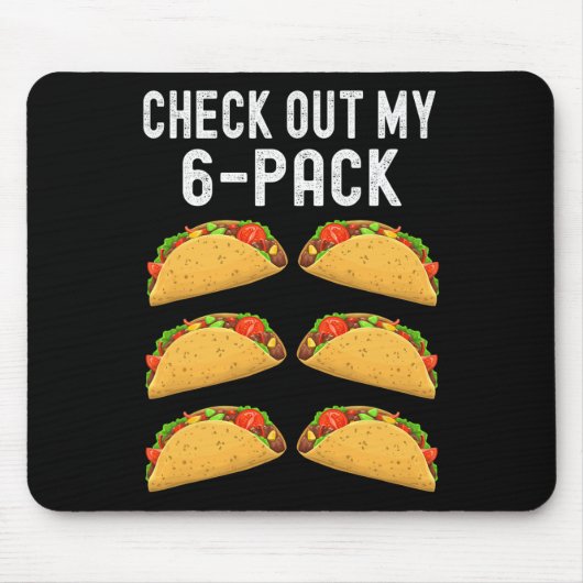 Bekijk mijn 6 Pack Taco Funny Cinco de Mayo M Muismat (Voorkant)