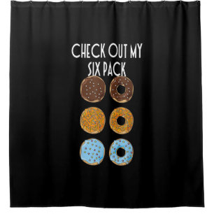 Bekijk mijn 6-pak Donut Gym Douchegordijn