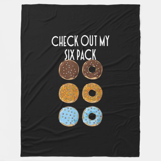 Bekijk mijn 6-pak Donut Gym Fleece Deken (Voorkant)