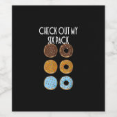 Bekijk mijn 6-pak Donut Gym Wijn Etiket (Enkel label)