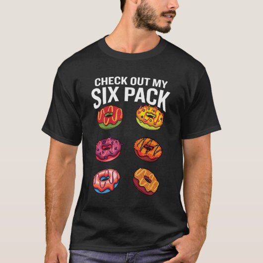 Bekijk mijn 6-pak Funny Donut Fitness T-Shirt (Voorkant)