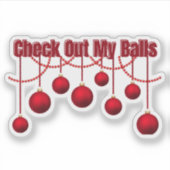 Bekijk mijn ballen sticker (Voorkant)