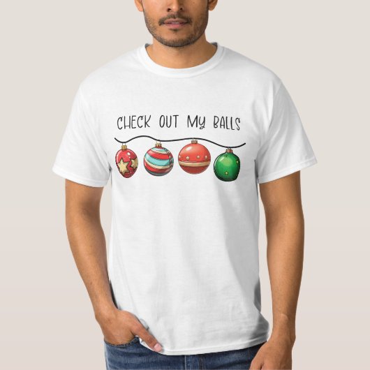 Bekijk mijn ballen t-shirt (Voorkant)