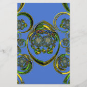 Bekijk mijn blauwe curves briefpapier (Voorkant)