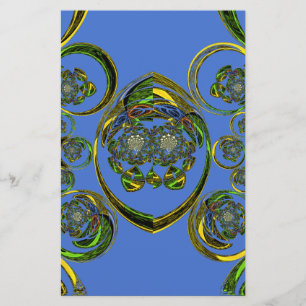 Bekijk mijn blauwe curves briefpapier