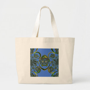 Bekijk mijn blauwe curves grote tote bag