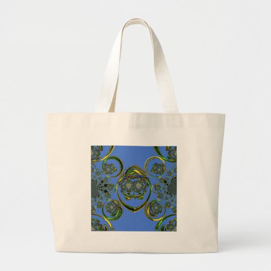 Bekijk mijn blauwe curves grote tote bag (Voorkant)