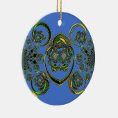 Bekijk mijn blauwe curves keramisch ornament (Rechts)