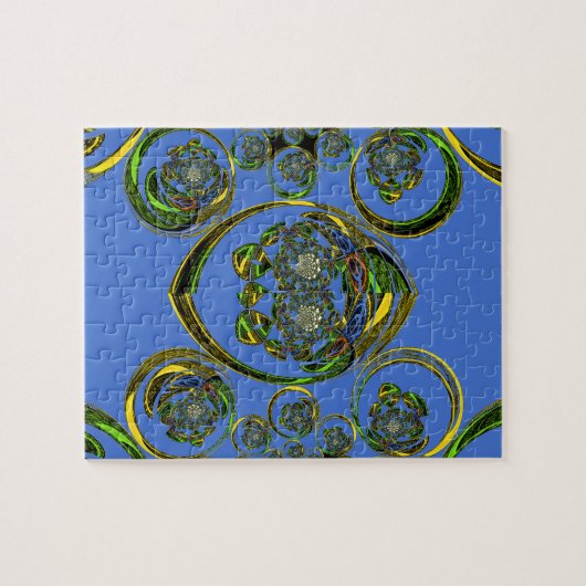 Bekijk mijn blauwe curves legpuzzel (Horizontaal)