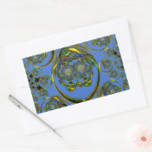 Bekijk mijn blauwe curves rechthoekige sticker (Envelop)