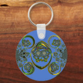 Bekijk mijn blauwe curves sleutelhanger (Voorkant)