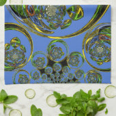 Bekijk mijn blauwe curves theedoek (Gevouwen)