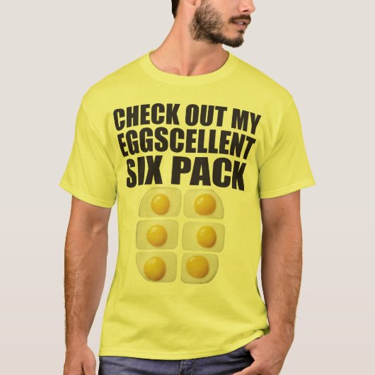 Bekijk mijn EggsCellent Six Pack - Eieren T-shirt (Voorkant)