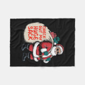 Bekijk mijn enorme zak kerstmis 2024 fleece deken (Voorkant (Horizontaal))