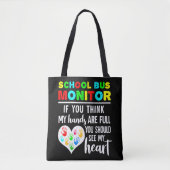 Bekijk mijn hart op volle school tote bag (Voorkant)