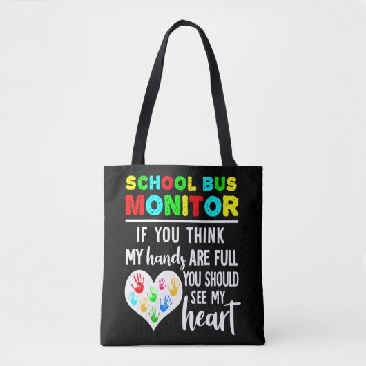 Bekijk mijn hart op volle school tote bag (Voorkant)