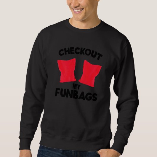 Bekijk mijn leuke zakken Cornhole Team Bean Bag C Trui (Voorkant)