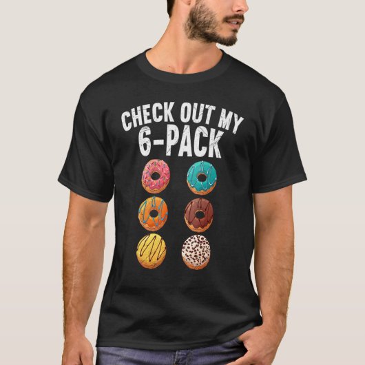 Bekijk mijn pakket van 6 stuks donut Sarcastic Gym T-shirt (Voorkant)