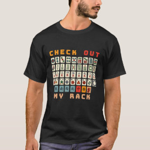 Bekijk Mijn Rek Vintage Mahjong Tegels Spel Speler T-shirt