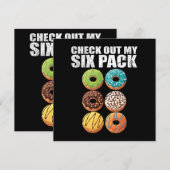 Bekijk mijn Shirt met zes dozen donut - Funny Gym Kaart (Voorkant / Achterkant)