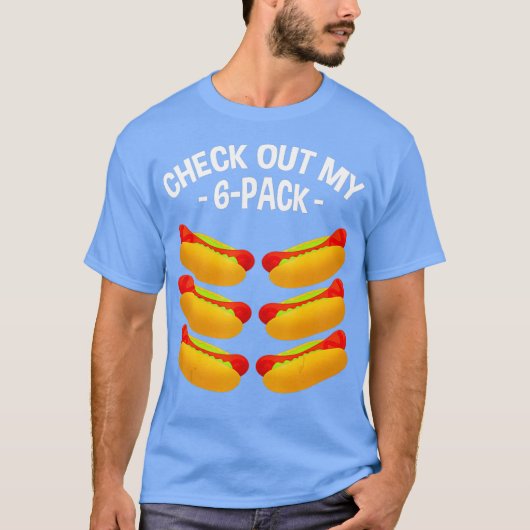 Bekijk mijn Si Pack 6Pack Hot dog Workout T-shirt (Voorkant)